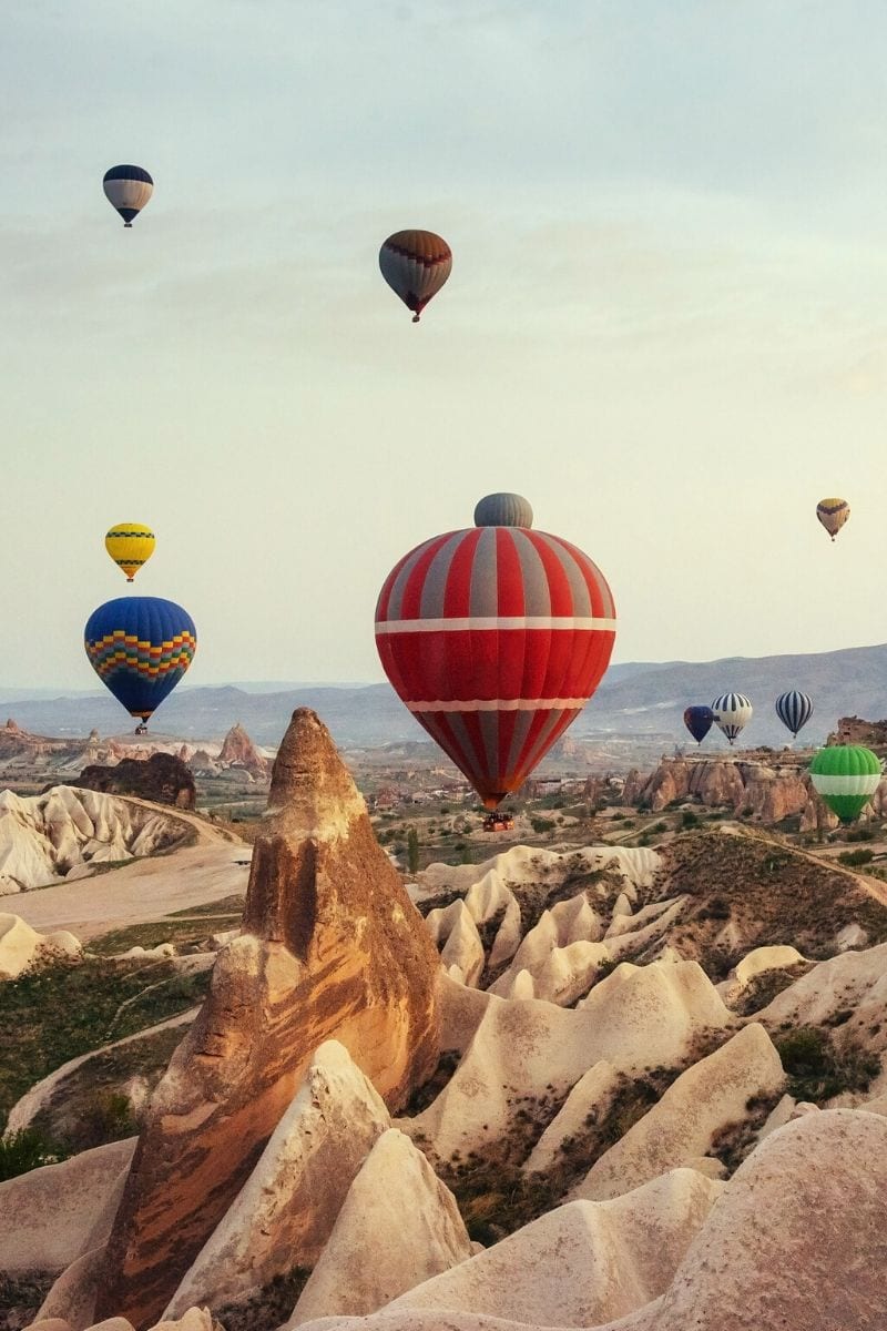Amazing views of the hot air balloons in Cappadocia