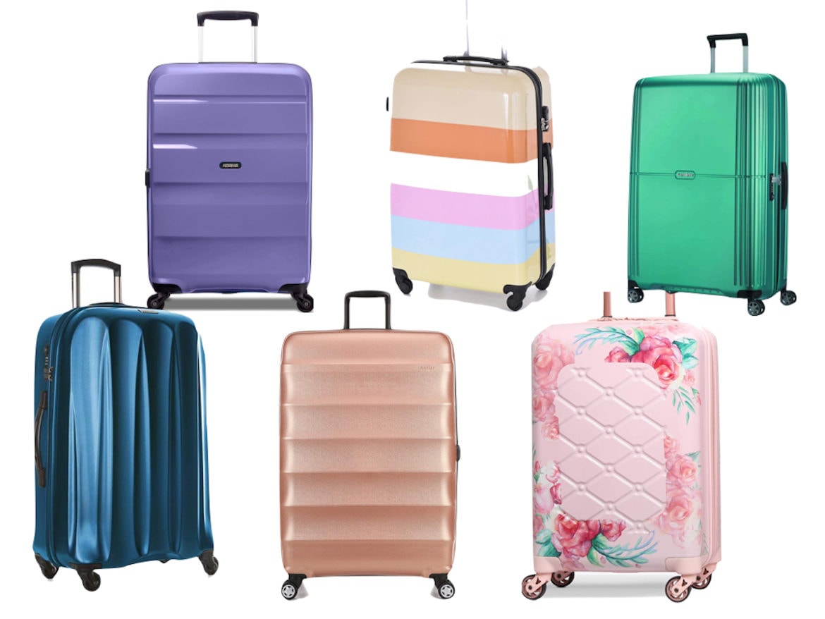 bright travel suitcase