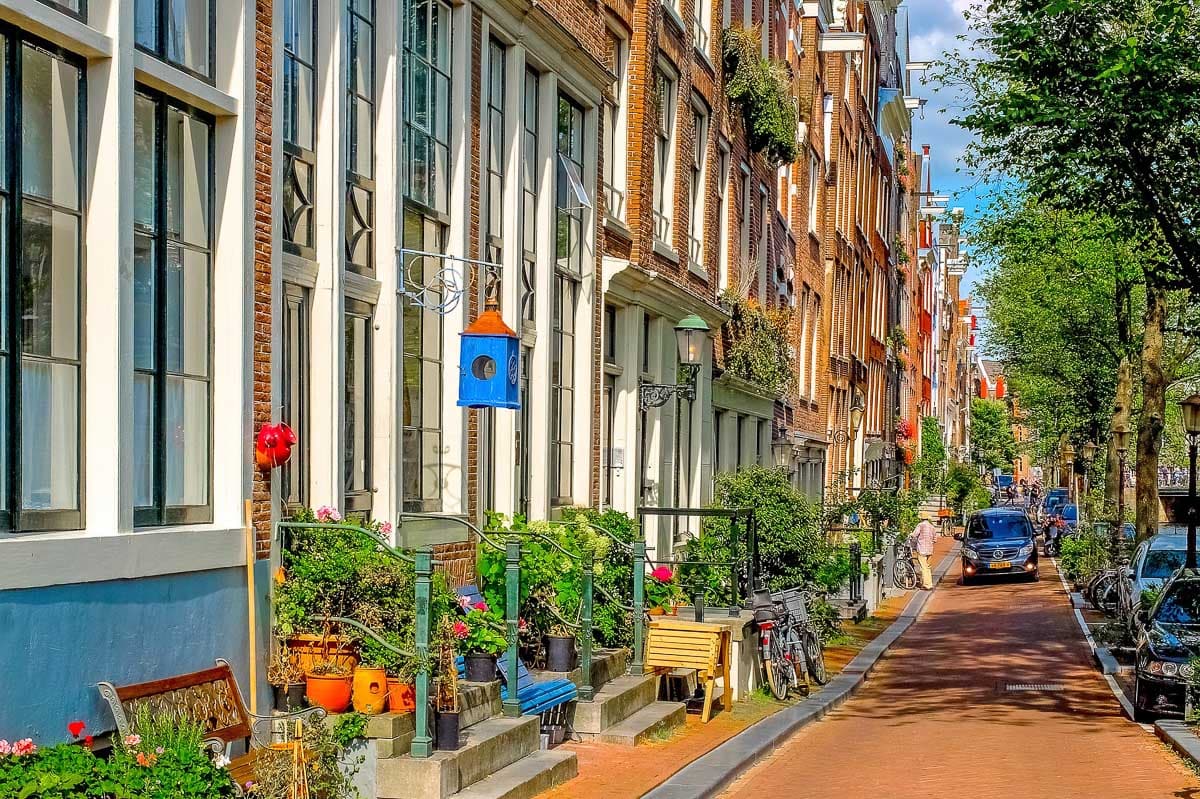 Cute streets in Jordaan, Amsterdam