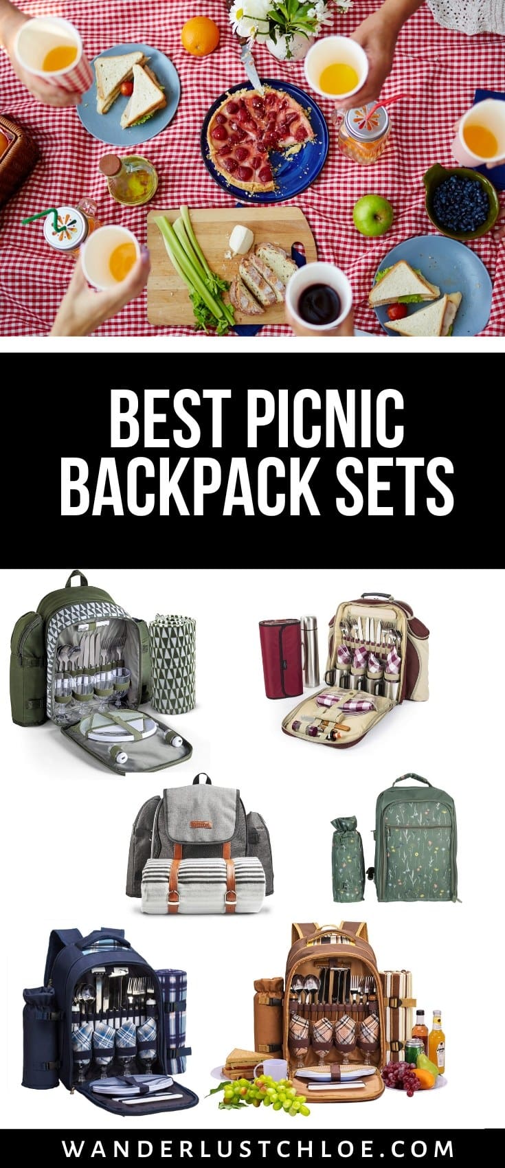 Navy Blue Picnic Backpack for 4 Person Set Portable Picnic Bag