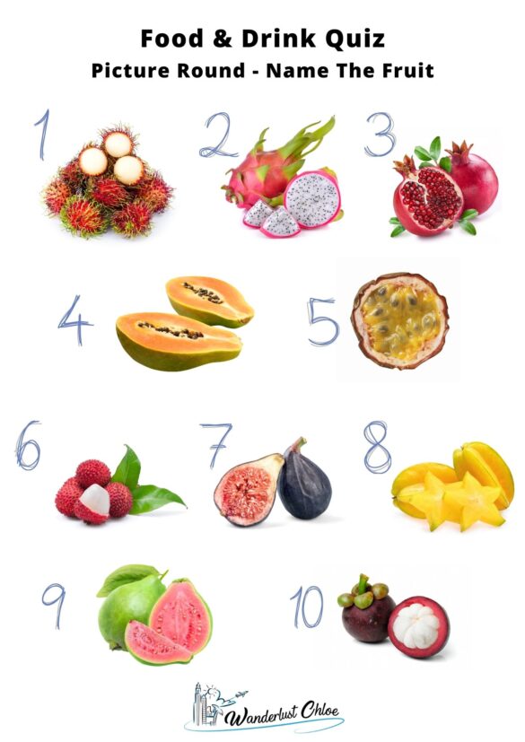 50 Food Trivia Questions + Printable Picture Round: 2024 Quiz