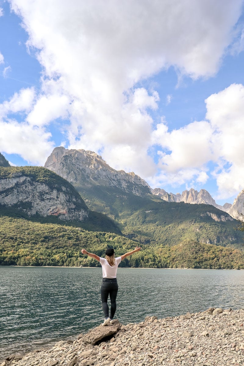 If you go off the beaten track in Europe you might find beautiful spots like Lake Molveno