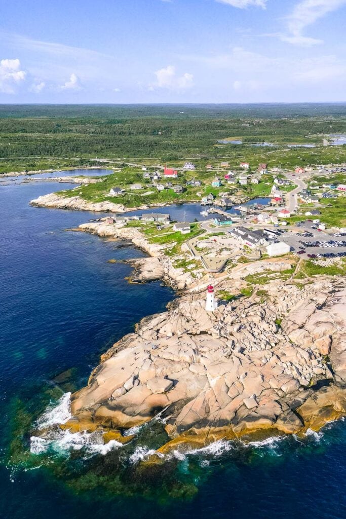 Peggys Cove aerial view