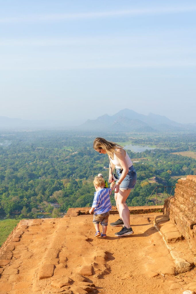 sigiriya with a baby